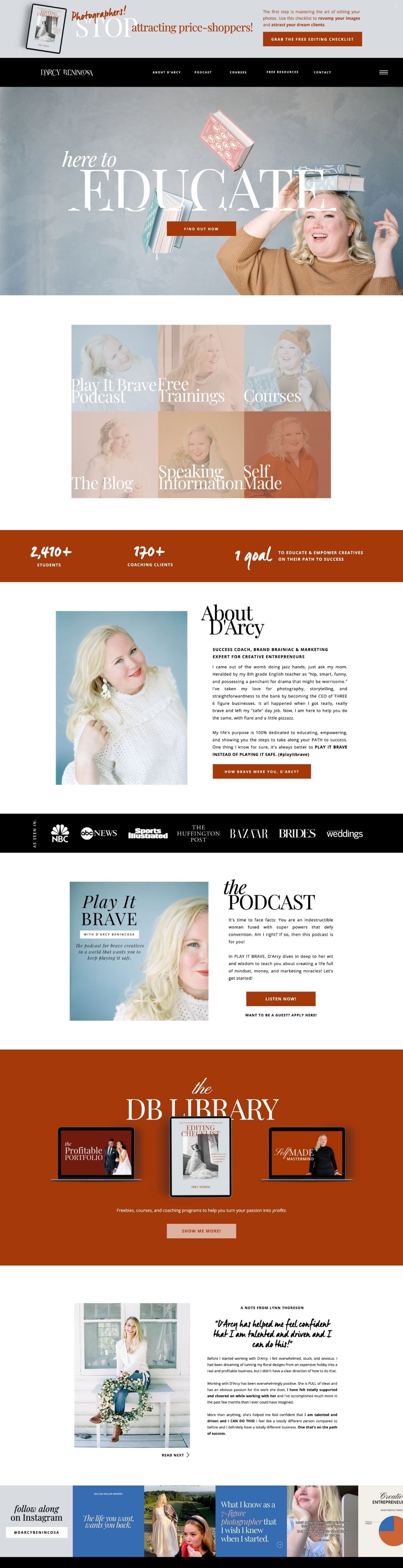 Darcy Benincosa website design