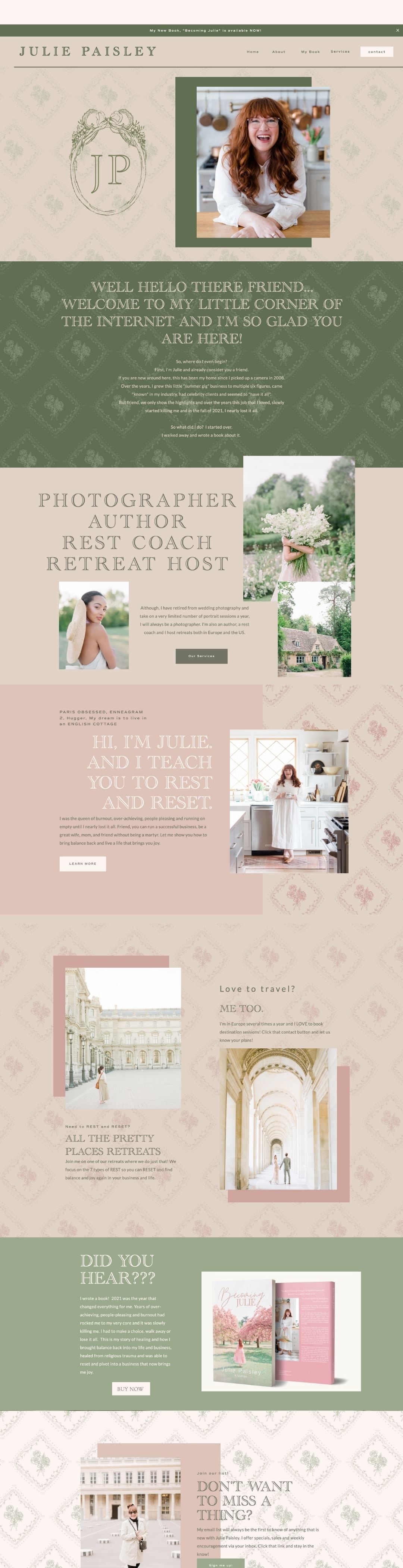 Julie Paisley website design