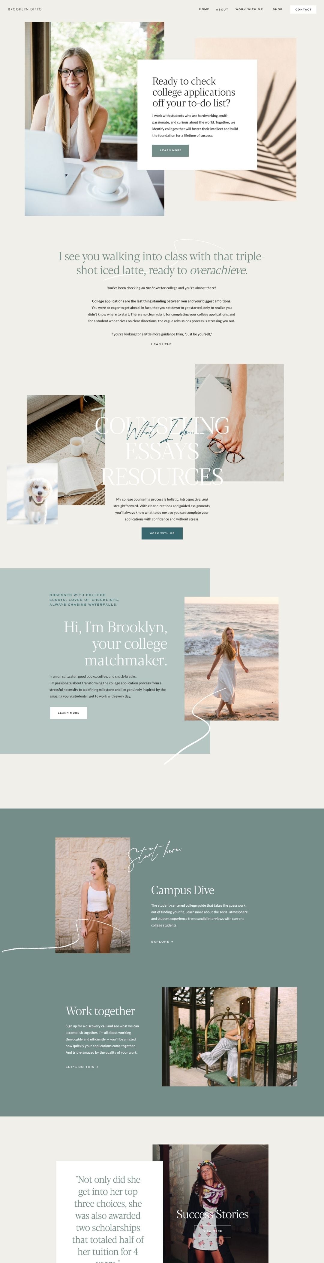 Brooklyn Dippo website design
