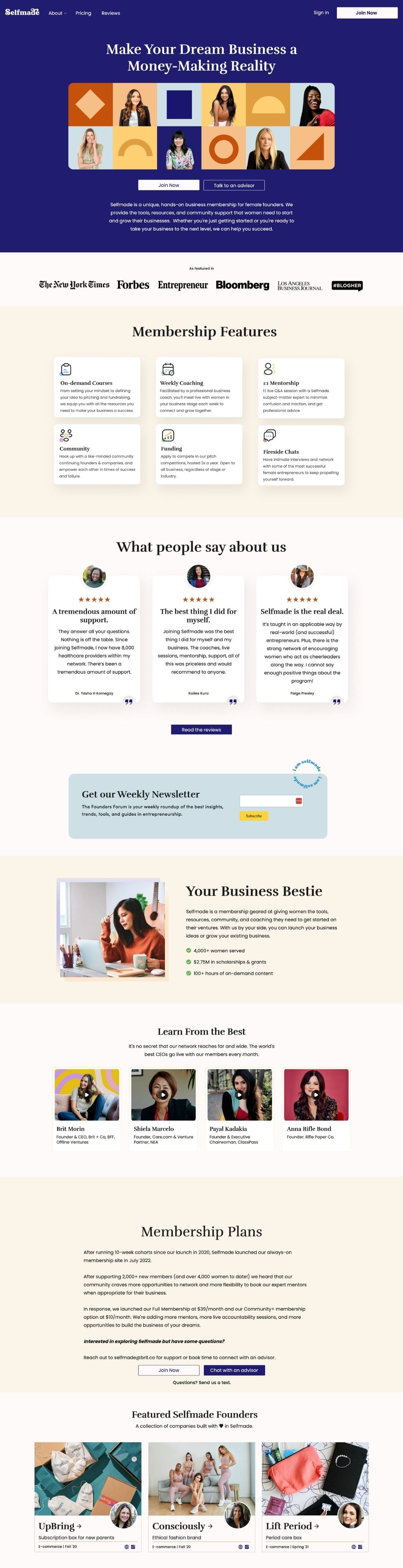 Self Made website design