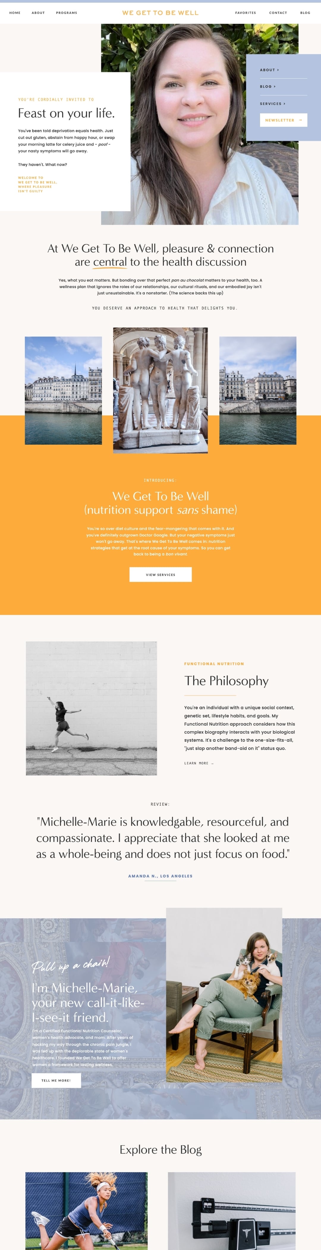 We Get to Be Well website design