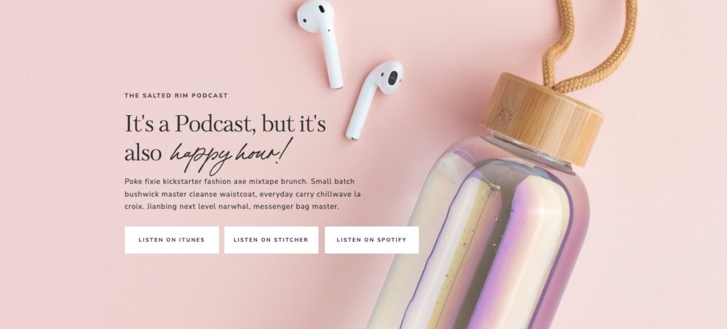 HERO Section - Showit Podcast Page Template by Tonic Site Shop