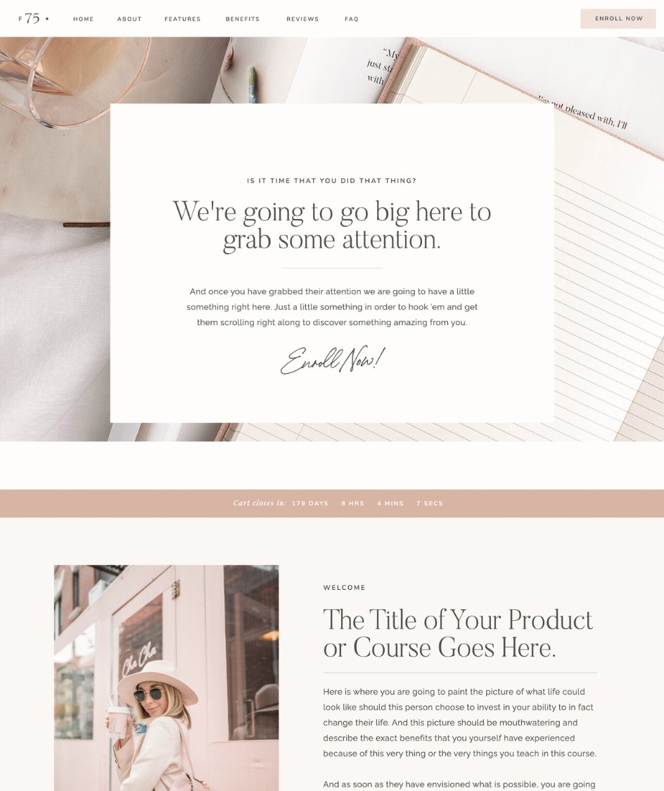 general email graphic templates - tonic site shop... French 75 Sales Page | TONIC SITE SHOP