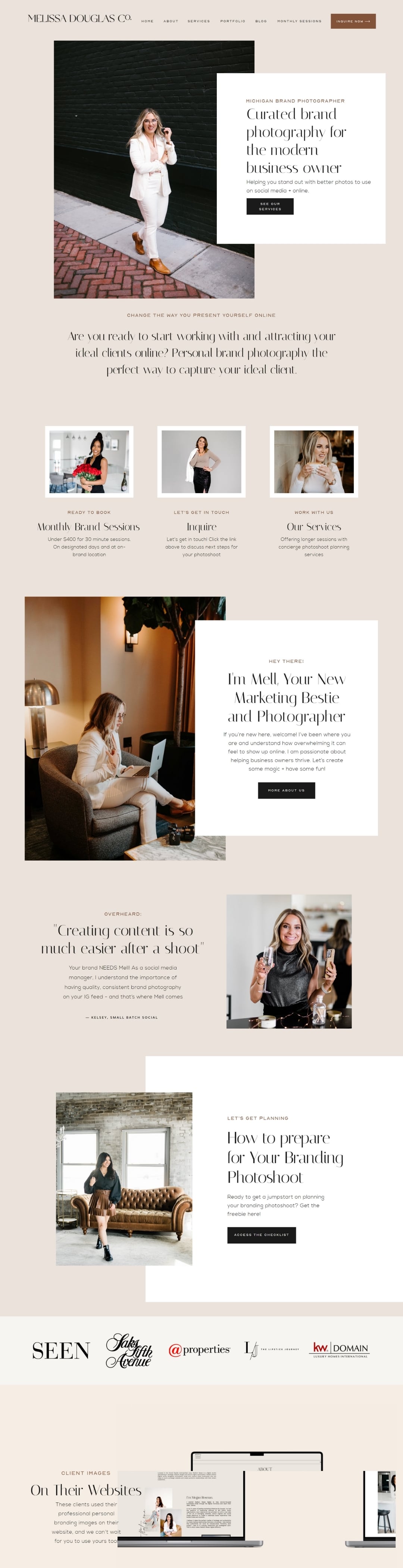 Melissa Douglas Co. website design