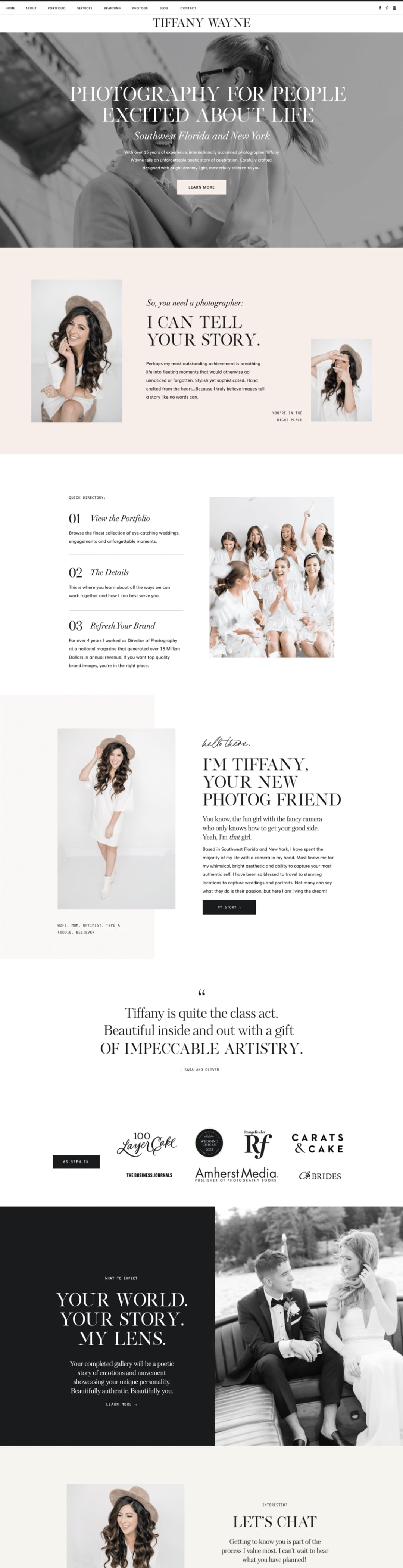 Tiffany Wayne website design