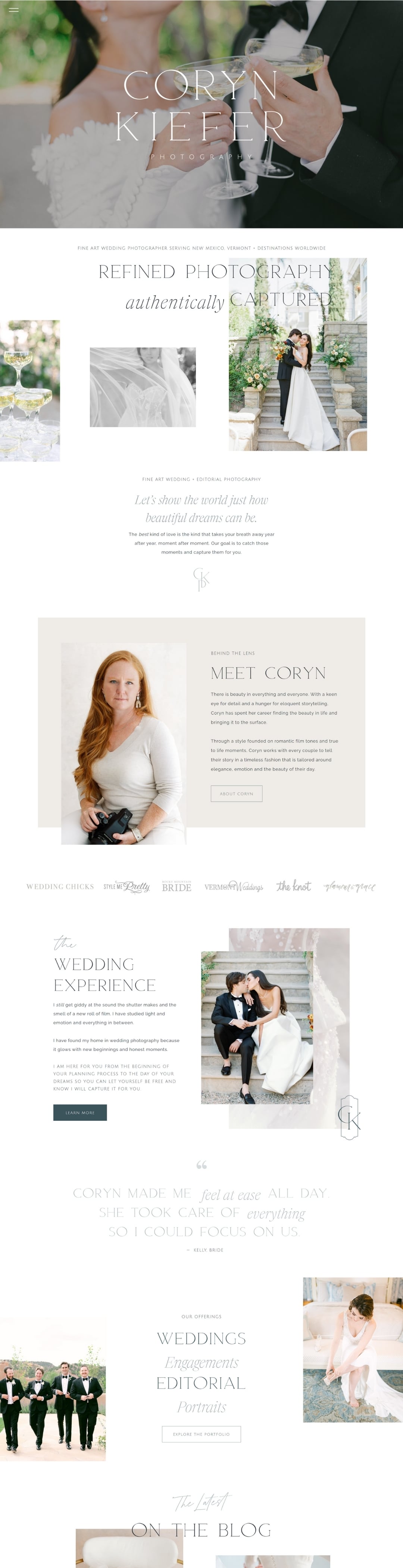 Coryn Kiefer website design