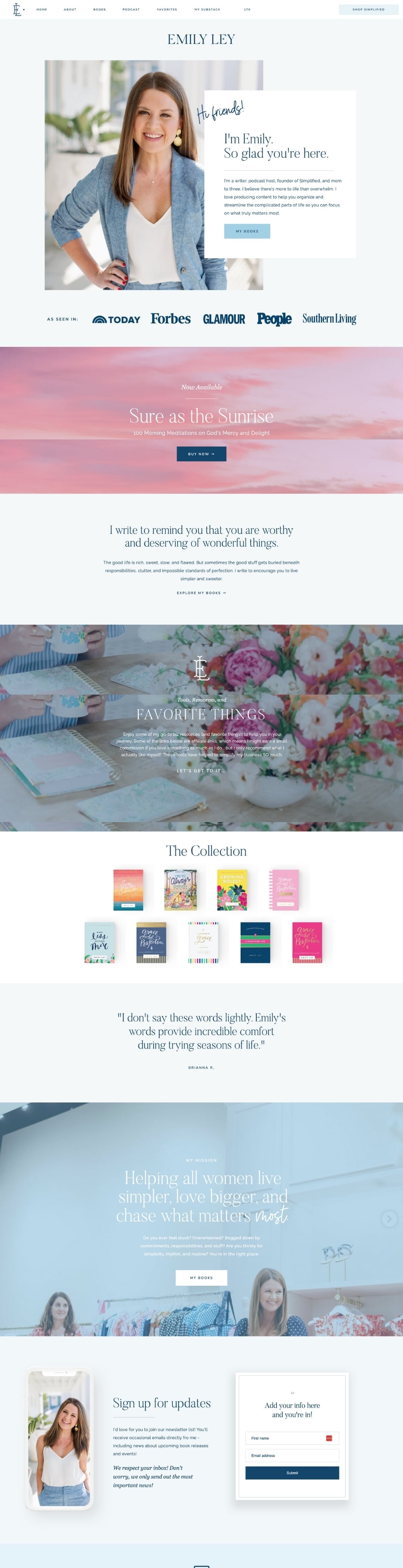 Emily Ley website design