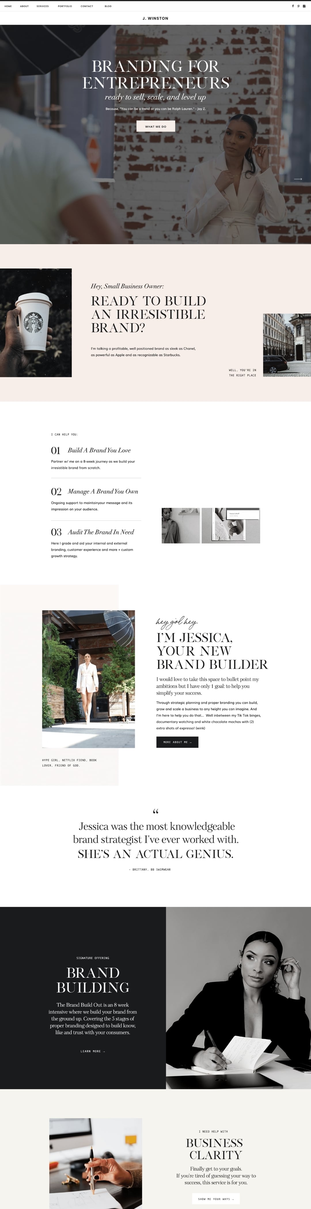 J. Winston website design