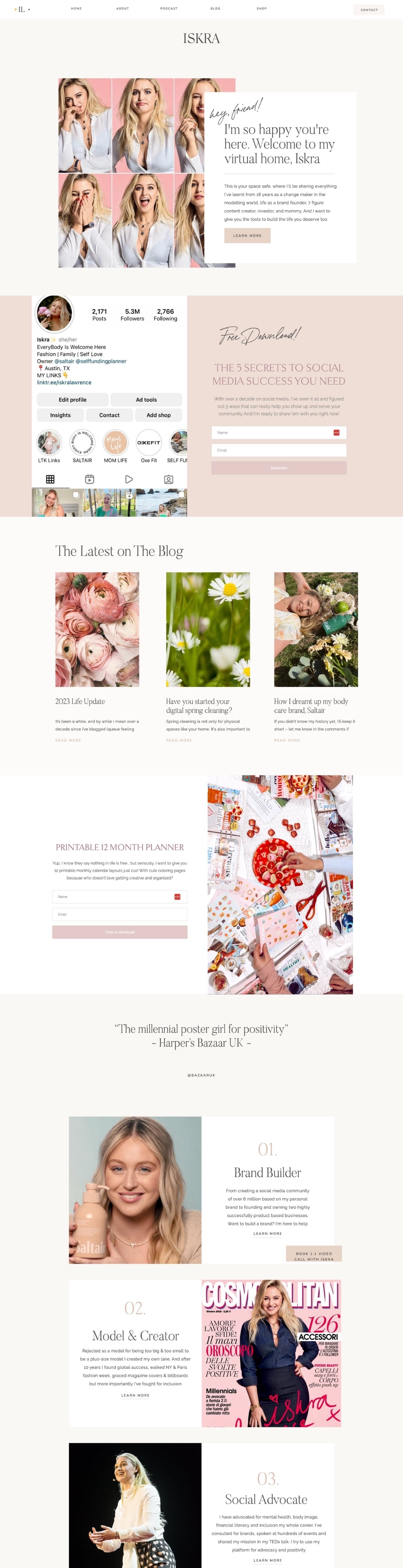 Iskra website design