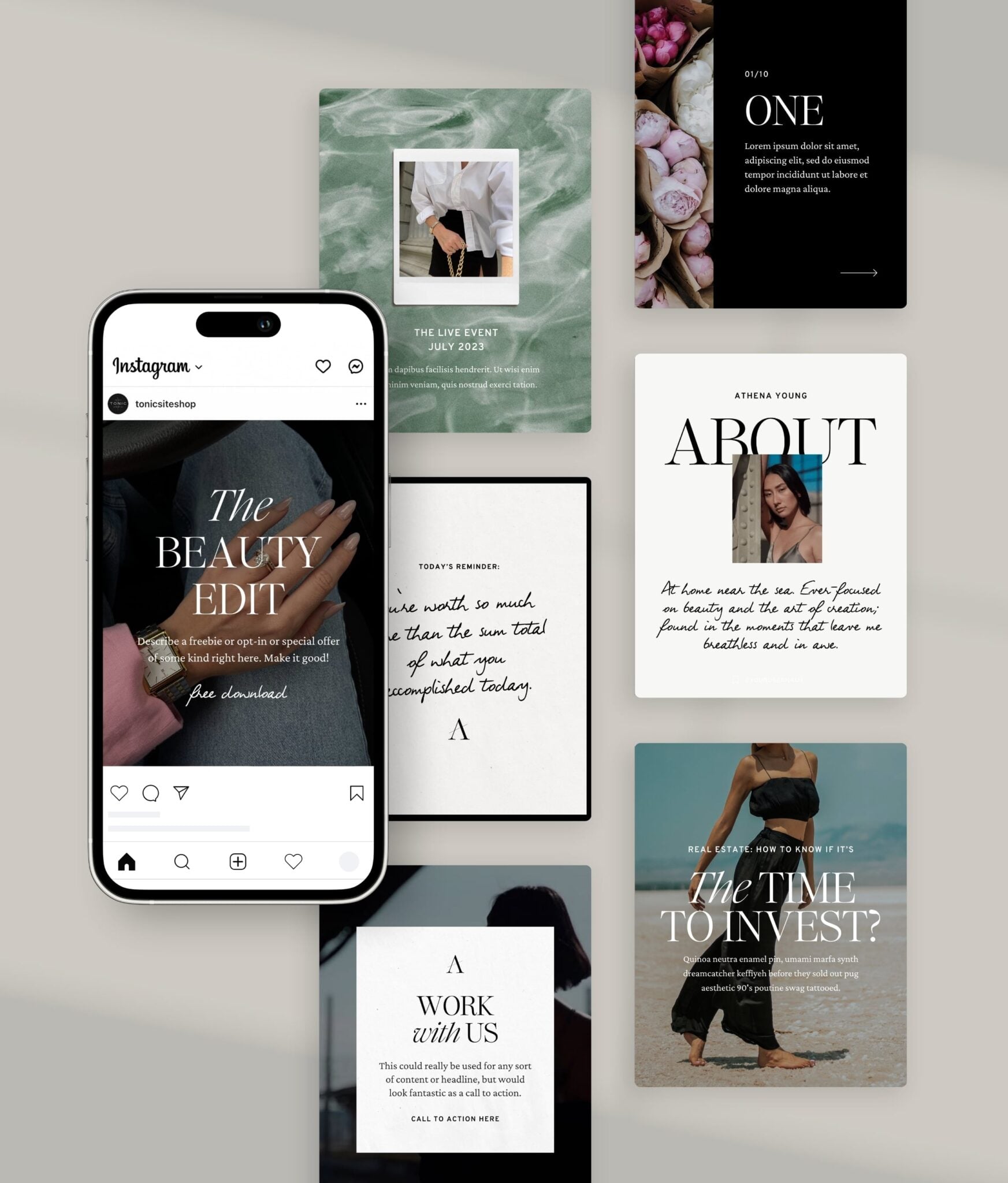 general email graphic templates - tonic site shop... Shop Canva Templates for Creatives - Tonic Site Shop