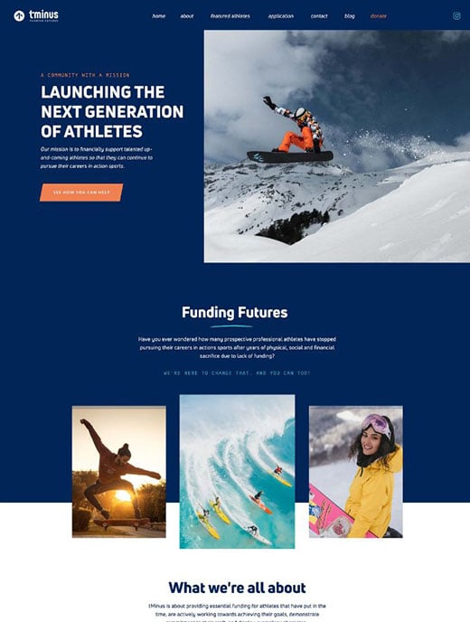 T-Minus non profit (Branding + Template Customization)