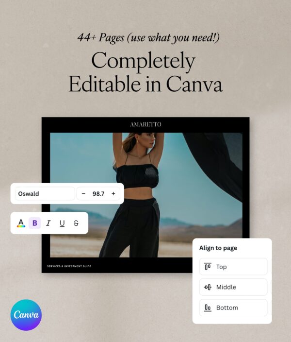 Amaretto Sour Pricing & Services Guide (Canva) - Image 2