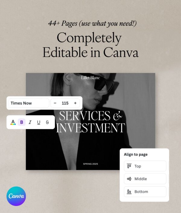 Lillet Blanc Pricing & Services Guide (Canva) - Image 2
