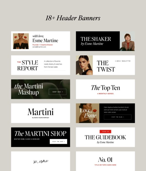 Martini Email Graphics (Canva) - Image 8