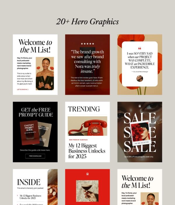 Martini Email Graphics (Canva) - Image 7