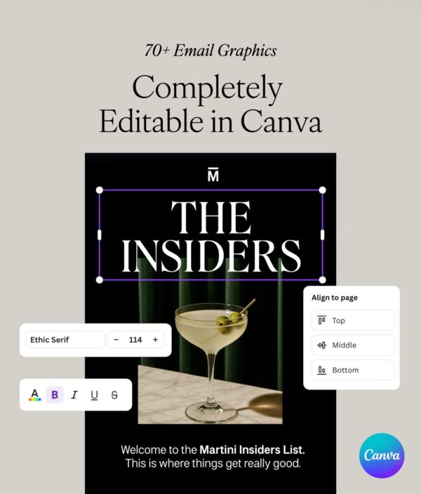 Martini Email Graphics (Canva) - Image 4