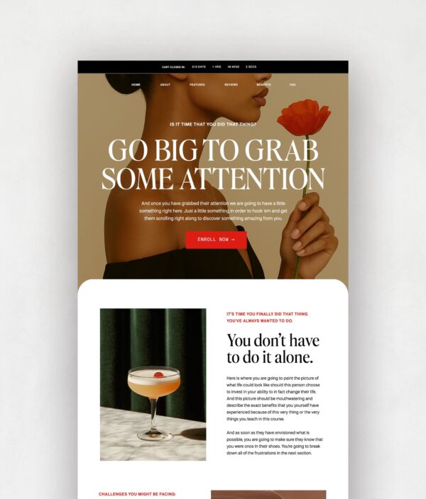 Martini Sales Page