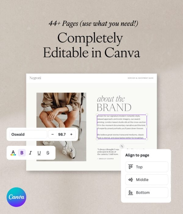 Negroni Pricing & Services Guide (Canva) - Image 2