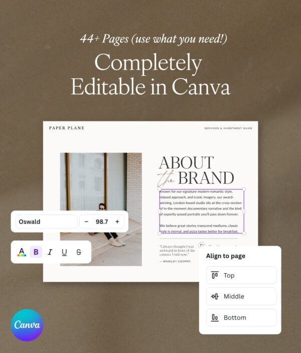 Paper Plane Pricing & Services Guide (Canva) - Image 2