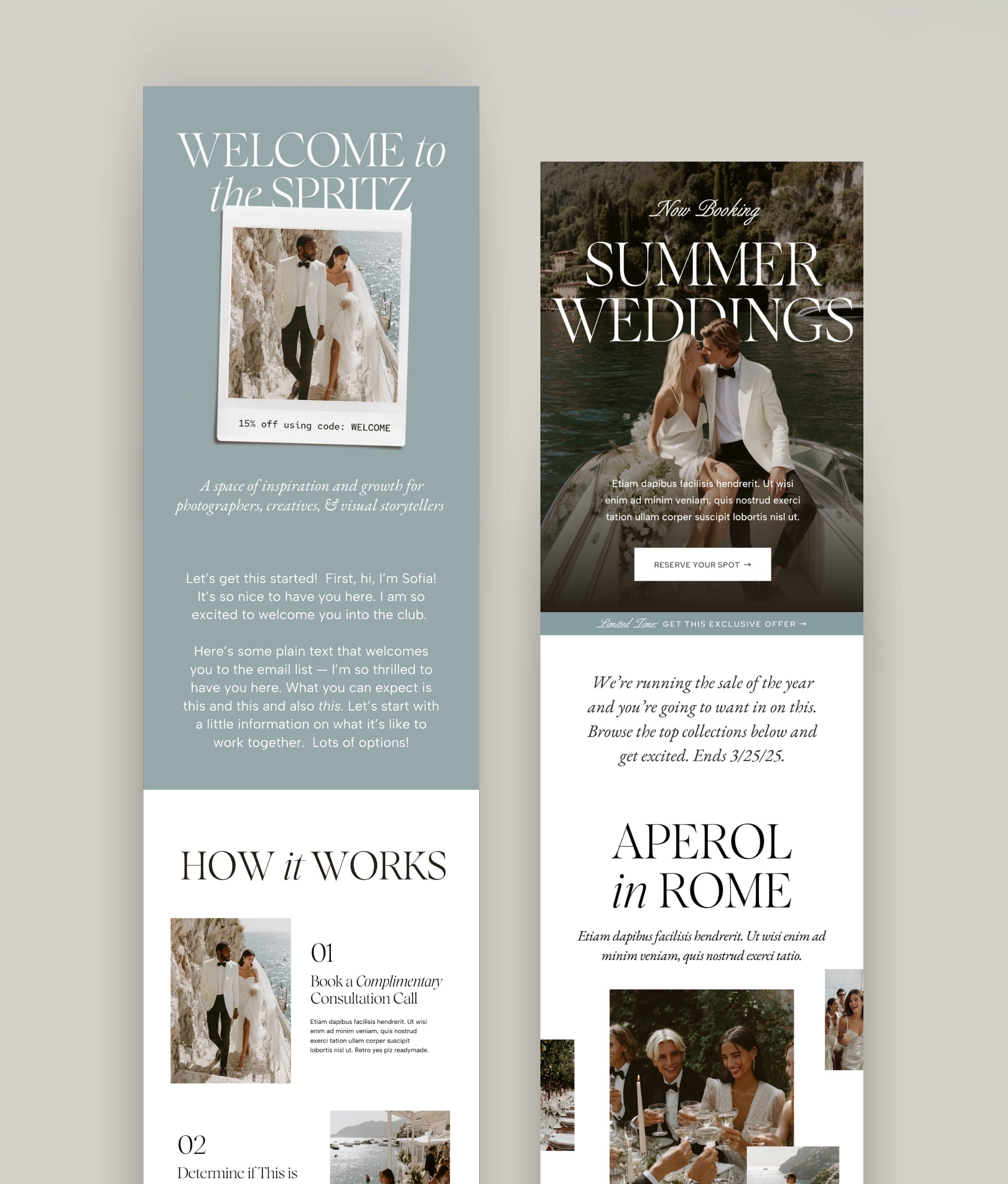 Aperol Spritz Email Graphics (Canva)