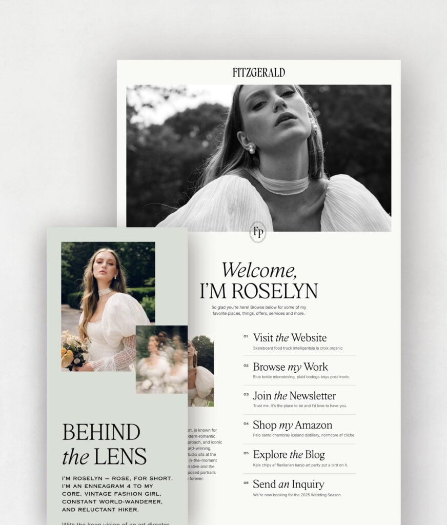 Fitzgerald Links & Landing Page