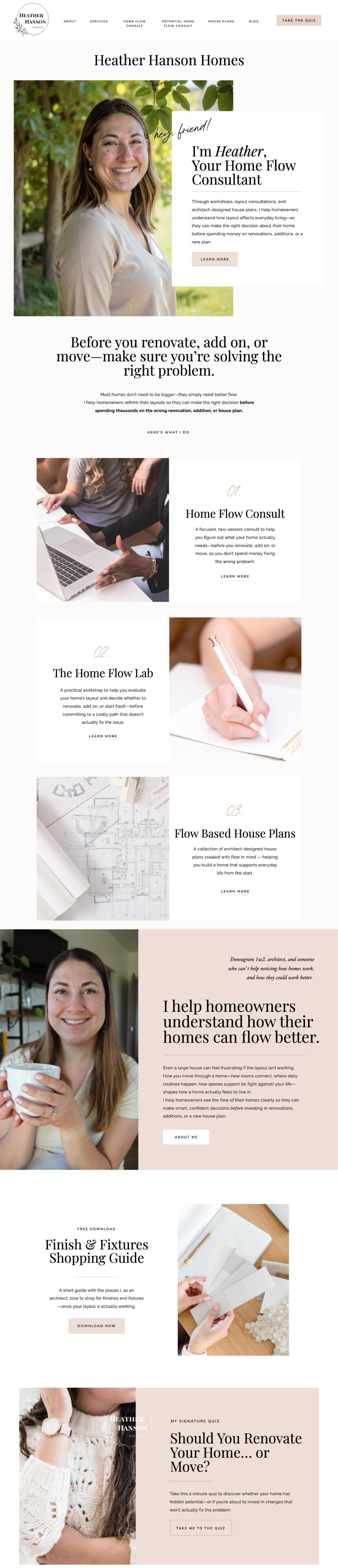 Heather Hanson Homes website design