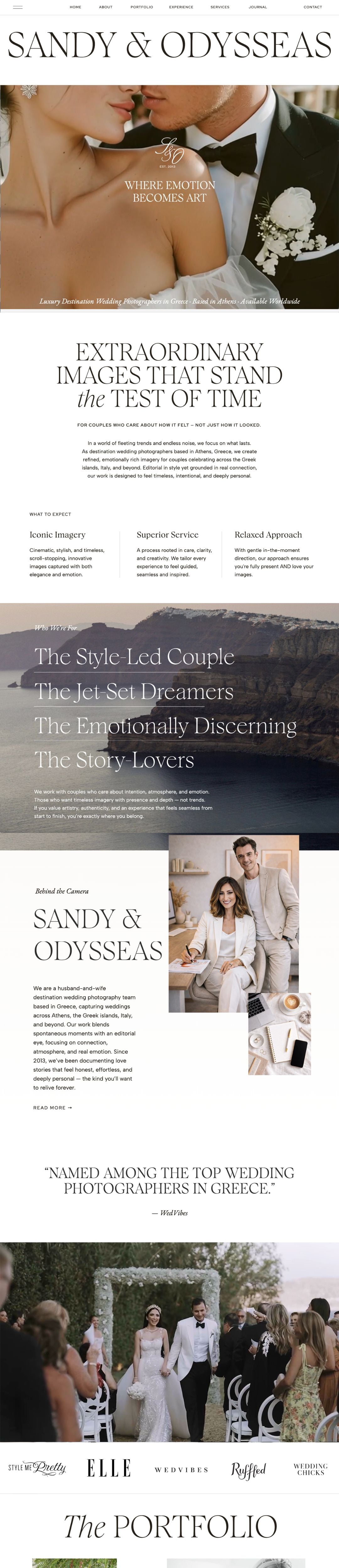 Sandy & Odysseas website design