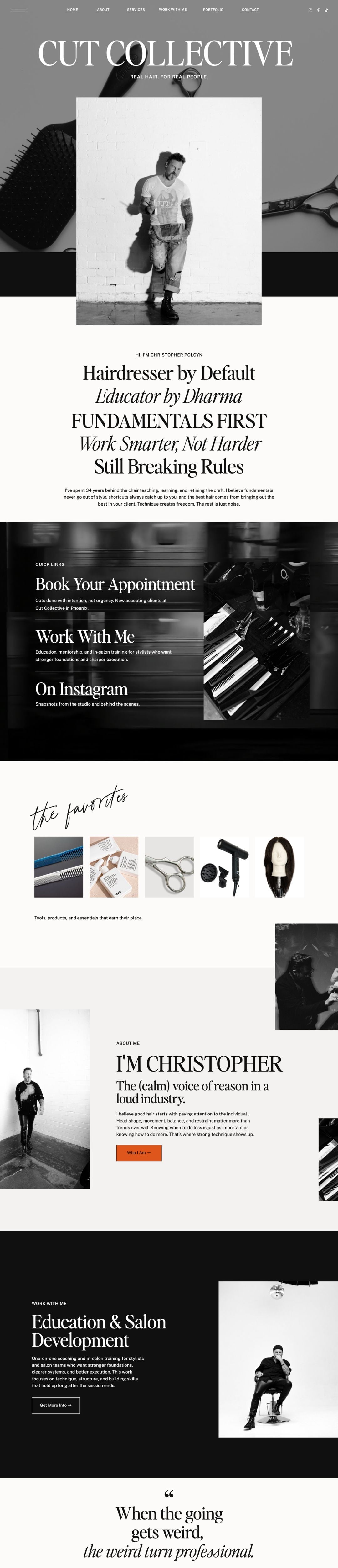Cut Collective  website design