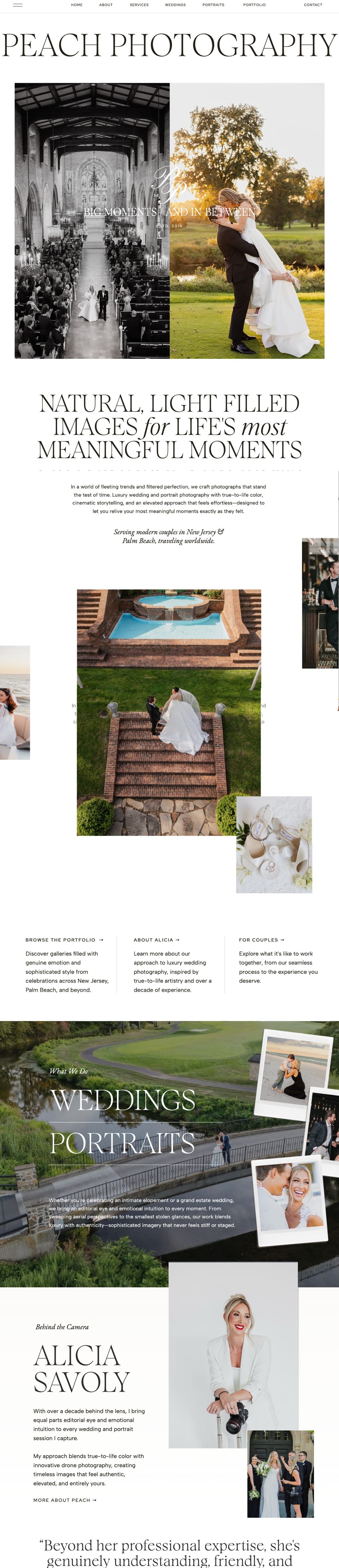 Peach Photography - Customized by Salt and Spruce Co. website design