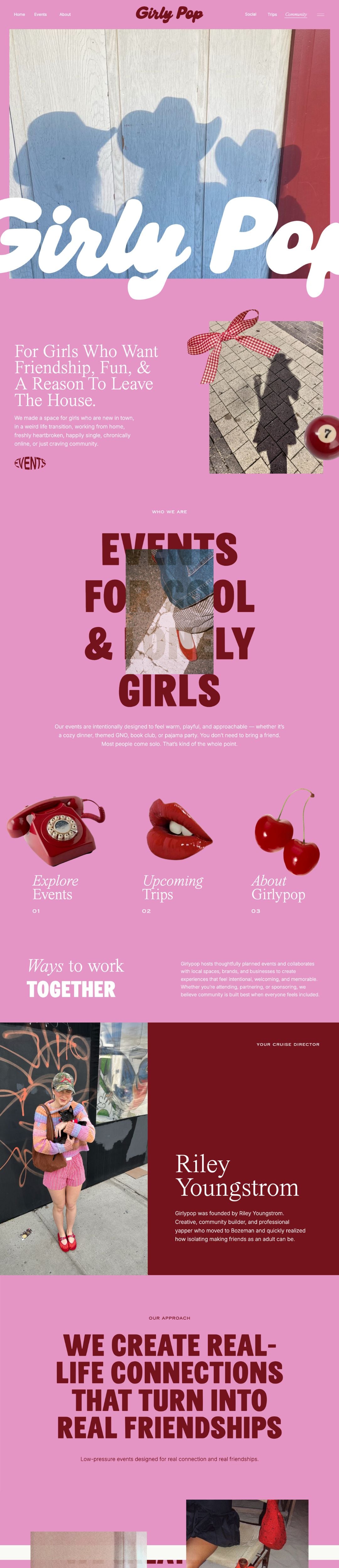 Girly Pop website design