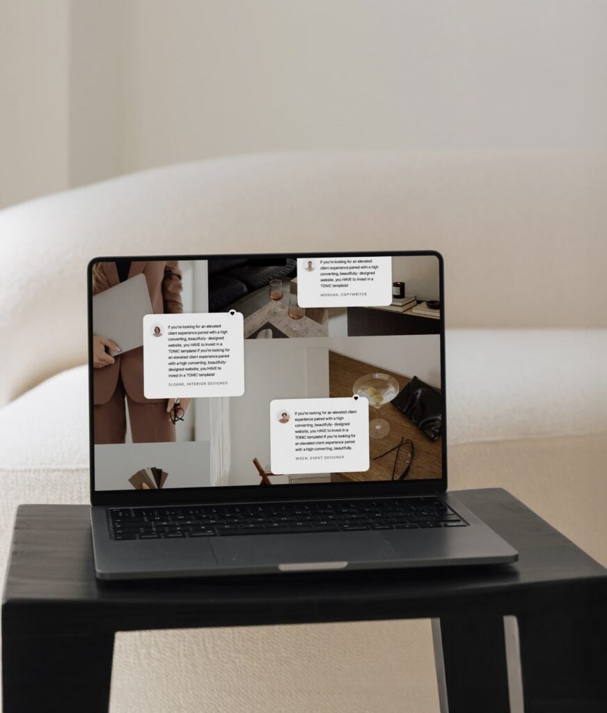 Showit Reviews Page Template